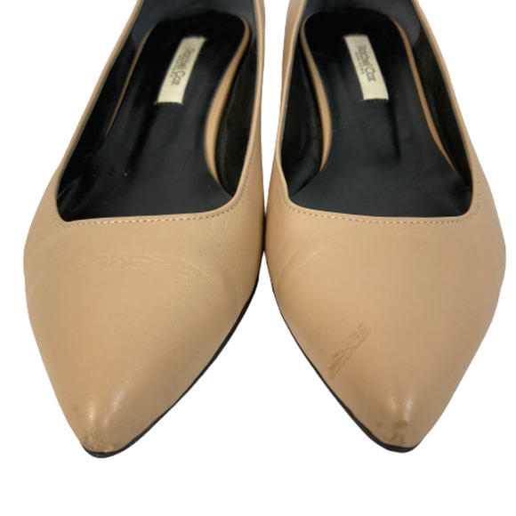 Rachel Cox Shoes Womens Sz 6.5 230mm Nude Beige Leather Pointed Toe Low Heel - Picture 2 of 9